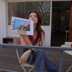 NWT Korean Stylenanda Pink T-Shirt